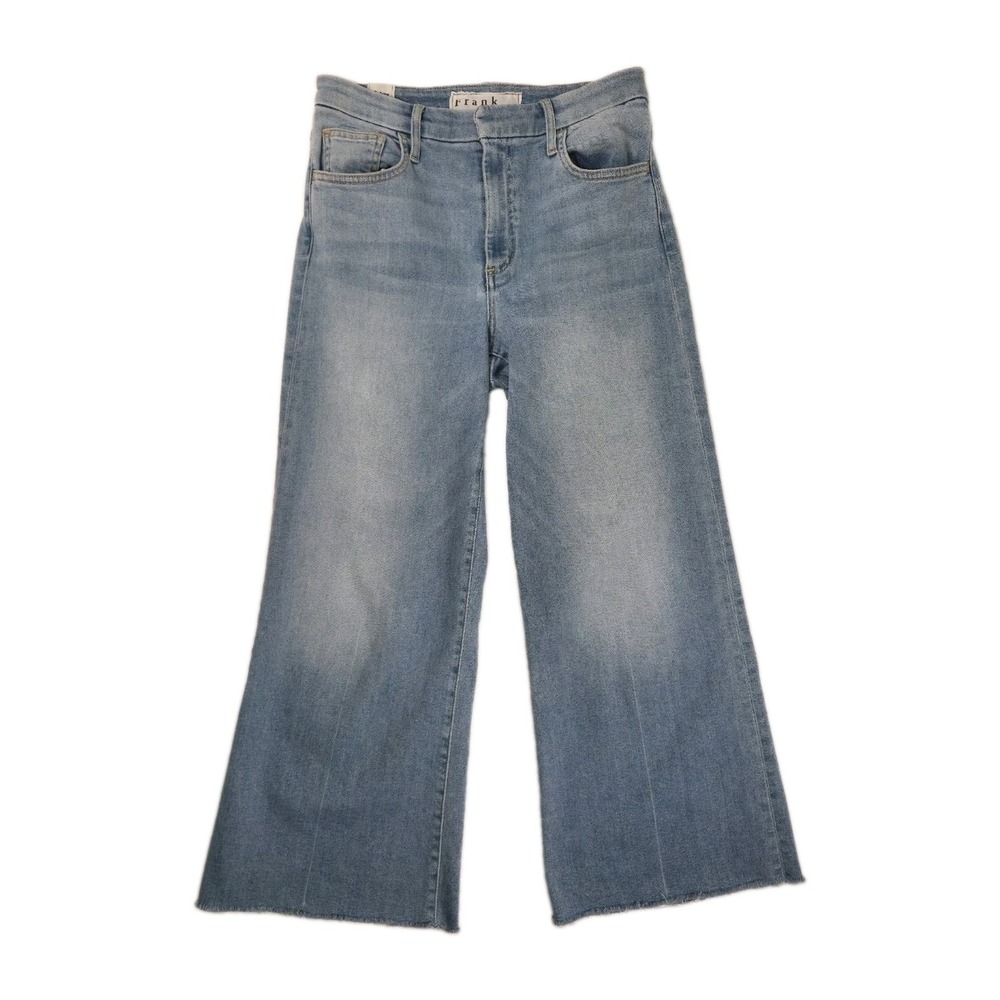 Frank & Eileen Galway High Rise Wide Leg Jeans Raw Hem Size 28 (Fits 29x26) USA